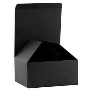 ruspepa recycled cardboard gift boxes - 5"x 5"x 3" - small gift box with lids for craft, cupcake and cookies - 30 pack - black