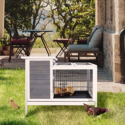 Petsfit Guinea Pig Cage Rabbit Hutch Rabbit Cage Bunny Cage Bunny Hutch Guinea Pig Hutch with Pull Out Tray