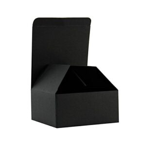 ruspepa recycled cardboard gift boxes - 4"x 4"x 2" - small gift box with lids for bracelets, jewelry and small gifts - 30 pack - black