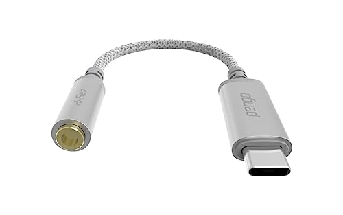 pengo USB C to 3.5mm Audio Adapter, USB-C to Audio Jack, Hi-RES DAC 192khz/24bit, USB Type C Headphone Jack Adapter for iPadPro, AUX Adapter for Pixel 3/4/5 XL, S9,S10,S21,S20,S22 Note 10 and More