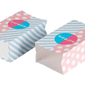 BLUE PANDA 36 Pack Boy or Girl Goodie Bags for Baby Gender Reveal Party Supplies (5.2 x 8.7 x 3.3 In)