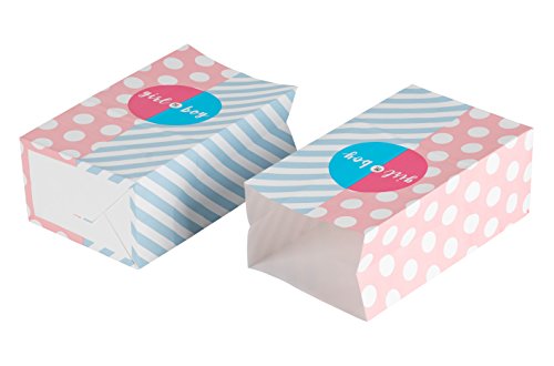 BLUE PANDA 36 Pack Boy or Girl Goodie Bags for Baby Gender Reveal Party Supplies (5.2 x 8.7 x 3.3 In)