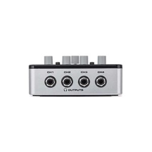 Samson QH4 4-Channel Studio Headphone Amplifier + Stereo Headphones + Stereo Interconnect Cable, 10 feet - Top Value Amplifier Bundle