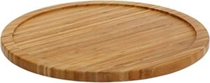 ybm home bamboo wooden non-skid spinner for kitchen, pantry, fridge, cupboards, or counter organizing, fully rotating organizer