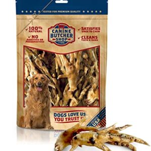 Canine Butcher Shop Chicken Feet Dog Treats, Raised & Made in USA All Natural Dog Chews Rawhide Alternative Treats (30-Pack)