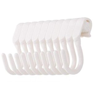 trycooling pack of 10 plastic s shape hooks hanging clothes towel hooks white for bathroom kitchen