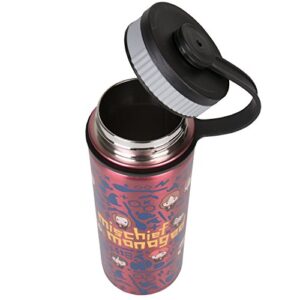 Harry Potter Stainless Steel Water Bottle - With Mischief Managed Chibi Character Design - 550ml