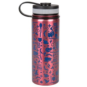 Harry Potter Stainless Steel Water Bottle - With Mischief Managed Chibi Character Design - 550ml