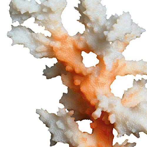 Danmu 1pc Glowing Effect Artificial Coral Plant Ornaments, Aquarium Coral Decor for Fish Tank Aquarium Decoration (Orange)