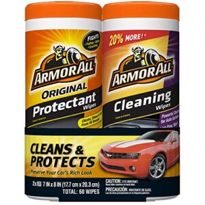 Car Cleaning Wipes and Car Protectant Wipes by Armor All, Wipes for Cars, Trucks and Motorcycles, 30 Each, 2 Pack