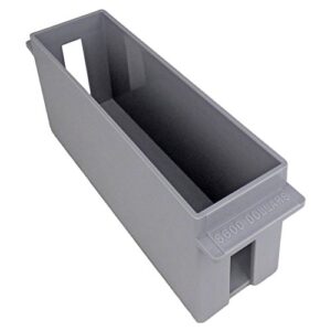 extra-capacity rolled coin plastic storage tray, whole dollar, gray (1 tray)