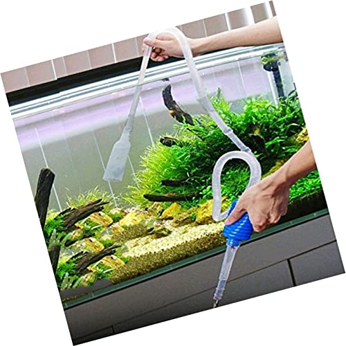 Dependable Industries Aquarium Cleaner Siphon Pump Fish Tank Gravel Sand Cleaner with Long Nozzle with Water Flow Controller