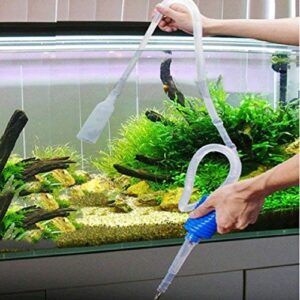 Dependable Industries Aquarium Cleaner Siphon Pump Fish Tank Gravel Sand Cleaner with Long Nozzle with Water Flow Controller