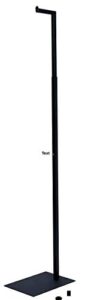 only garment racks 2204 matte black finish single garment display rack - adjustable height from 49" to 78" - perfect clothing display rack for highlighting featured merchandise
