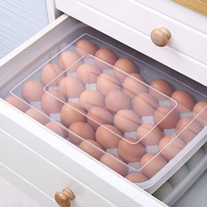 Braceus 34 Eggs Holder Storage Box Picnic Kitchen Refrigerator Fresh-keeping Container Transparent