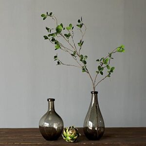 Htmeing Artificial Eucalytus Green Branches Faux Ficus Twig Home Office Shop Decoration (2PCS)