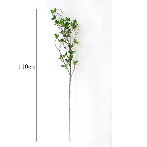 Htmeing Artificial Eucalytus Green Branches Faux Ficus Twig Home Office Shop Decoration (2PCS)