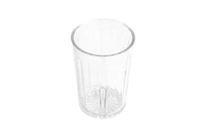 g.e.t. 8805-1-cl-ec heavy-duty shatterproof plastic faceted tumblers, 5 ounce, clear (set of 4)