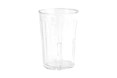 G.E.T. 8805-1-CL-EC Heavy-Duty Shatterproof Plastic Faceted Tumblers, 5 Ounce, Clear (Set of 4)