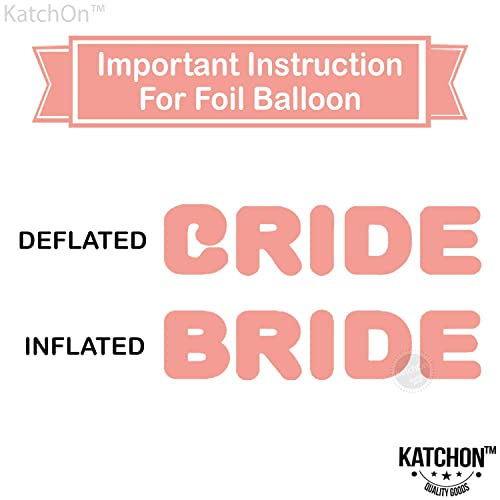 KatchOn, Bride Balloons Rose Gold Set - 16 Inch, Pack of 15 | Rose Gold Bride Balloon, Latex Balloons | Bride Balloons Bachelorette Party Decorations | Bride Decorations | Bridal Shower Decorations