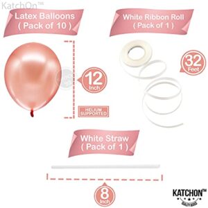 KatchOn, Bride Balloons Rose Gold Set - 16 Inch, Pack of 15 | Rose Gold Bride Balloon, Latex Balloons | Bride Balloons Bachelorette Party Decorations | Bride Decorations | Bridal Shower Decorations