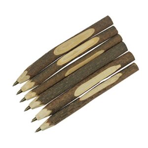 sipliv handmade wooden ballpoint pen creative original ecological wood pen long style (about 6.7 inches, 17 cm) - 6 pcs