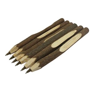 Sipliv Handmade Wooden Ballpoint Pen Creative Original Ecological Wood Pen Long Style (about 6.7 inches, 17 cm) - 6 pcs