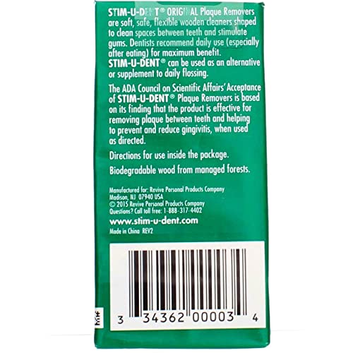 Stim-U-Dent Plaque Removers 6 Packs of 4x25 Picks/Pack (600 Picks) - Mint Flavor (Pack of 6)