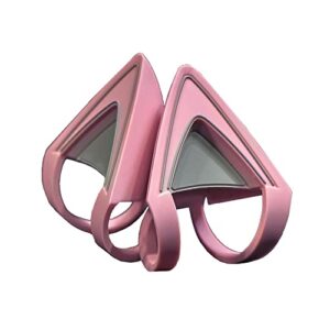 razer kitty ears for kraken headsets: compatible with kraken 2019, kraken te headsets - adjustable strraps - water resistant construction - quartz pink