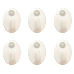 hometeq (6 pack) self adhesive hooks sticky wall mount hooks for bathroom kitchen office