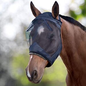 harrison howard caremaster horse fly mask standard black medium cob