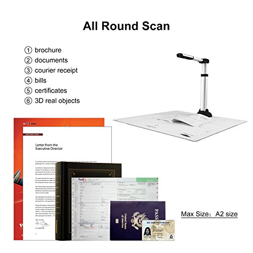 eloam S1800A2AF Document Camera with HD CMOS Sensor and OCR Function Time Shooting for Office, Classrooms, Labs, Meeting Room Shooting for Office, Classrooms, Labs, Meeting Room