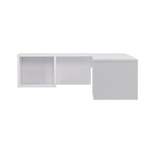 Southern Enterprises Corner Wall Mount Desk, White