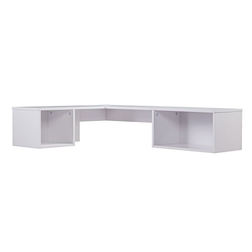 Southern Enterprises Corner Wall Mount Desk, White