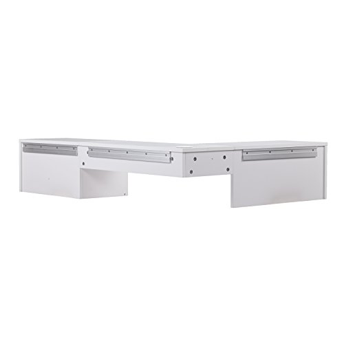 Southern Enterprises Corner Wall Mount Desk, White