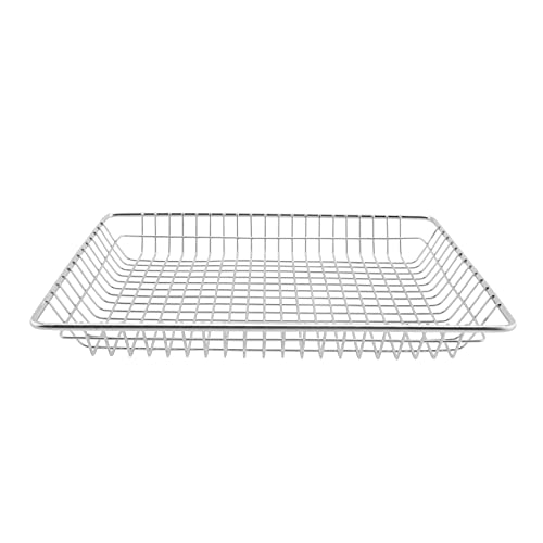 G.E.T. 4-835812 Metal Rectangular Wire Serving Tray, Stainless Steel