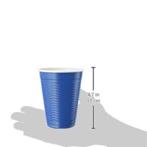 Amazon Brand - Solimo 18oz Disposable Plastic Party Cups, 50 Count, Blue