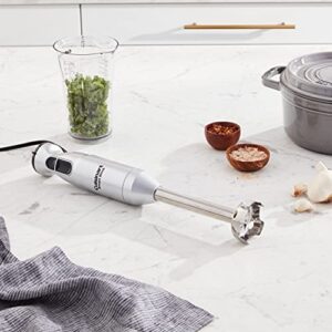 Cuisinart Hand Blender, Smart Stick 2-Speed Hand Blender- Powerful & Easy to Use Stick Immersion Blender for Shakes, Smoothies, Puree, Baby Food, Soups & Sauces, Silver, CSB-175SVP1