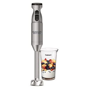 Cuisinart Hand Blender, Smart Stick 2-Speed Hand Blender- Powerful & Easy to Use Stick Immersion Blender for Shakes, Smoothies, Puree, Baby Food, Soups & Sauces, Silver, CSB-175SVP1