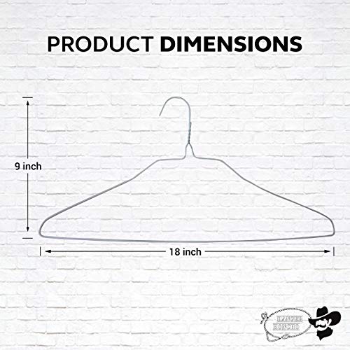 Wire Hangers in Bulk - 200 White Metal Hangers - 18 Inch Thin Standard Dry Cleaner Coated Steel