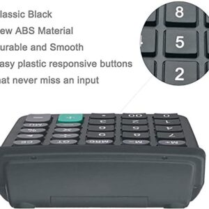 Calculators, BESTWYA 12-Digit Dual Power Handheld Desktop Calculator with Large LCD Display Big Sensitive Button (Black, Pack of 6)