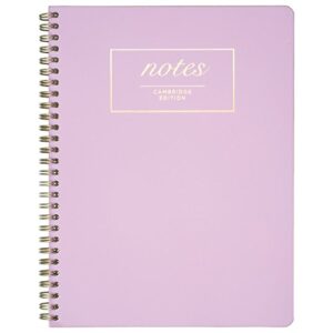 cambridge 59309 workstyle notebook, 1 subject, wide/legal rule, lavender cover, 9.5 x 7.25, 80 pages