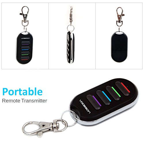 VODESON Wireless Key Finder RF Item Locator Item Tracker with Remote for Keys Keychain Wallet TV Remote Phone Luggage Pet Remote Beeper Tracking Device 4 Receivers - No APP Required,Battery Included