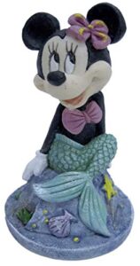 penn-plax officially licensed classic disney aquarium ornament – mermaid minnie (mini/small size) – perfect for freshwater and saltwater tanks