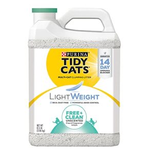 purina tidy cats lightweight free & clean with ammonia blocker clumping cat litter - 8.5 lb. jugs