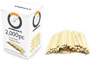 2000 pcs jumbo wooden craft sticks pack - bulk popsicle sticks for arts & crafts projects, holiday ornament crafting, ice cream, waxing