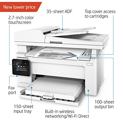 HP LaserJet Pro M130fw All-in-One Wireless Laser Printer (G3Q60A). Replaces HP M127fw Laser Printer (Renewed)