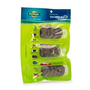 petsafe rawhide treat ring refills, breakfast, lunch and dinner, size b- variety pack of replacement treats for petsafe busy buddy treat ring holding toys