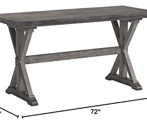 Homelegance Amsonia 72" x 30.5" Counter Height Table, Gray