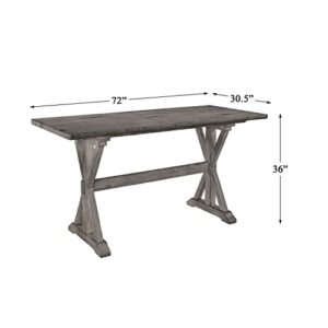 Homelegance Amsonia 72" x 30.5" Counter Height Table, Gray